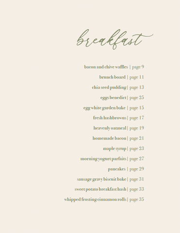 Recipe page from the cookbook