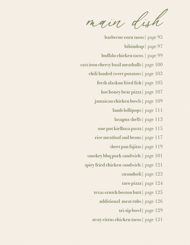 Recipe page from the cookbook